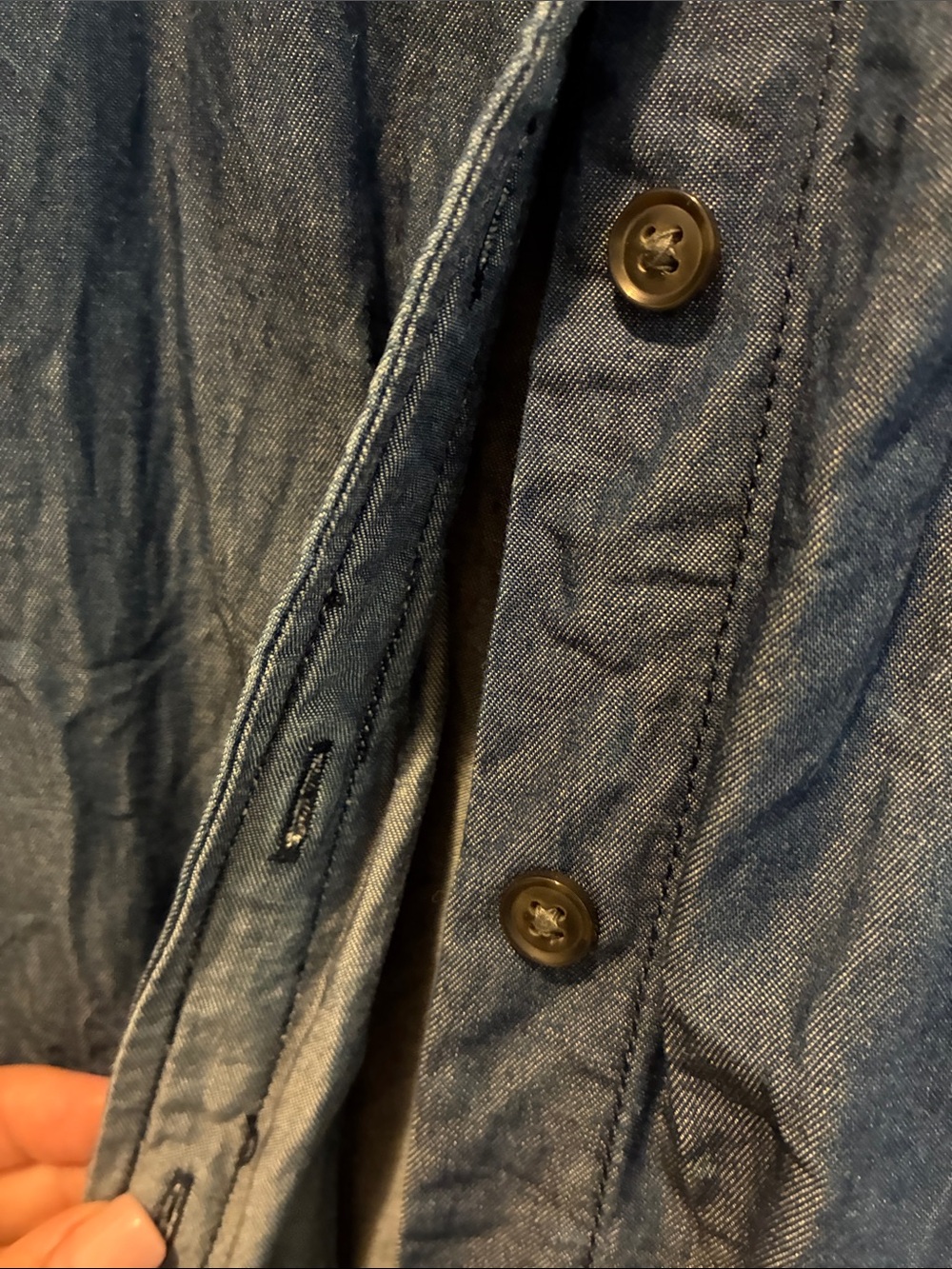 Banana Republic Blue Women's Button-Down Shirt - Picture 3 of 5